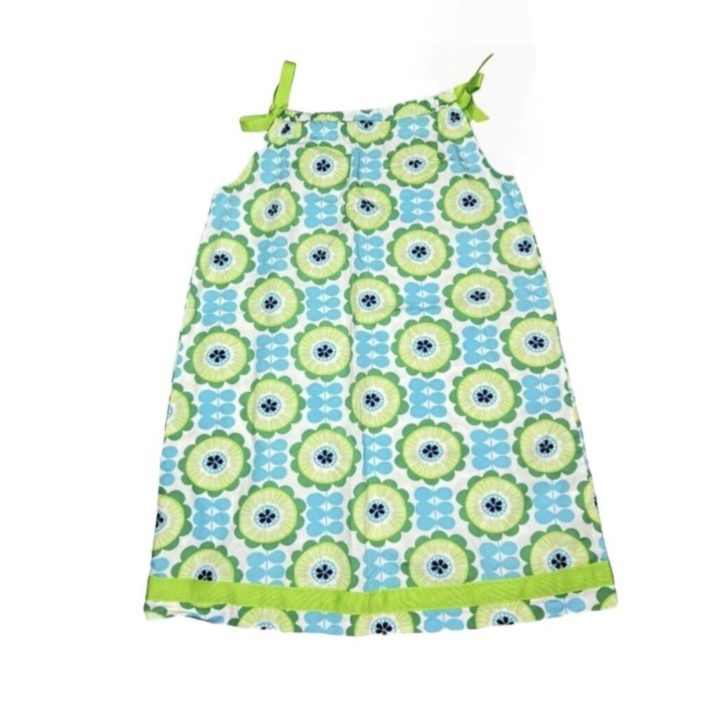 Hanna Anderson Pillowcase Dress EU 120 US 6/7 Floral Sleeveless Tropics Vacation